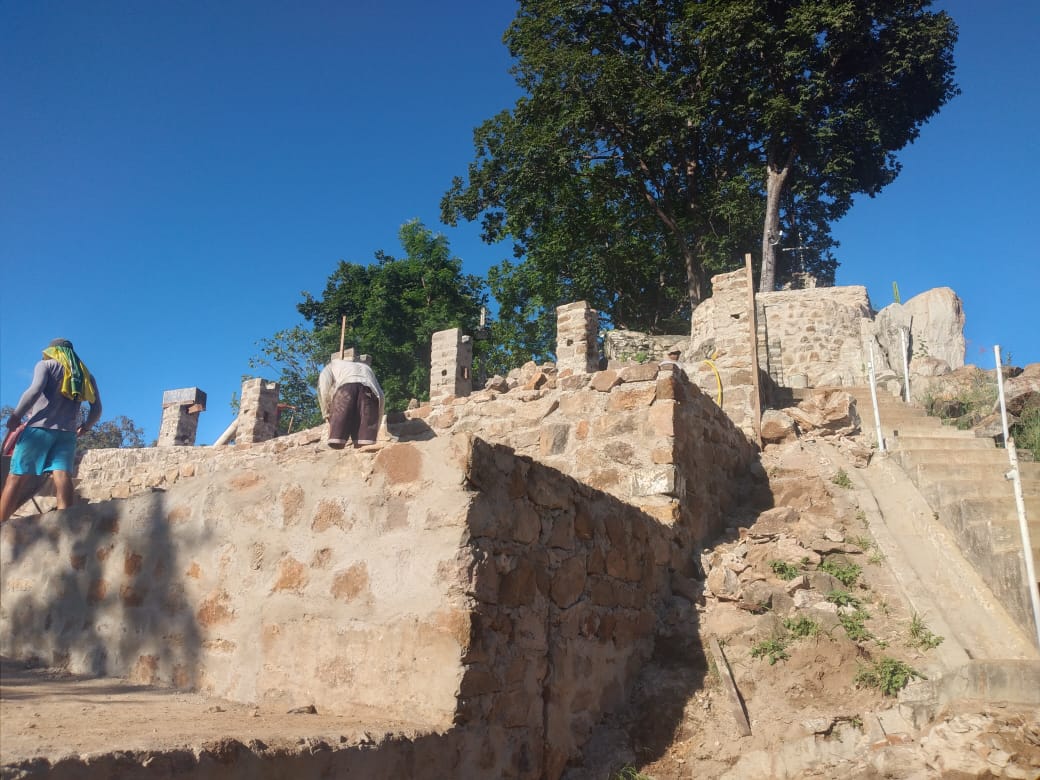 Em São Gonçalo, obra de revitalização da Gruta Nossa Senhora de Lourdes está em ritmo acelerado  